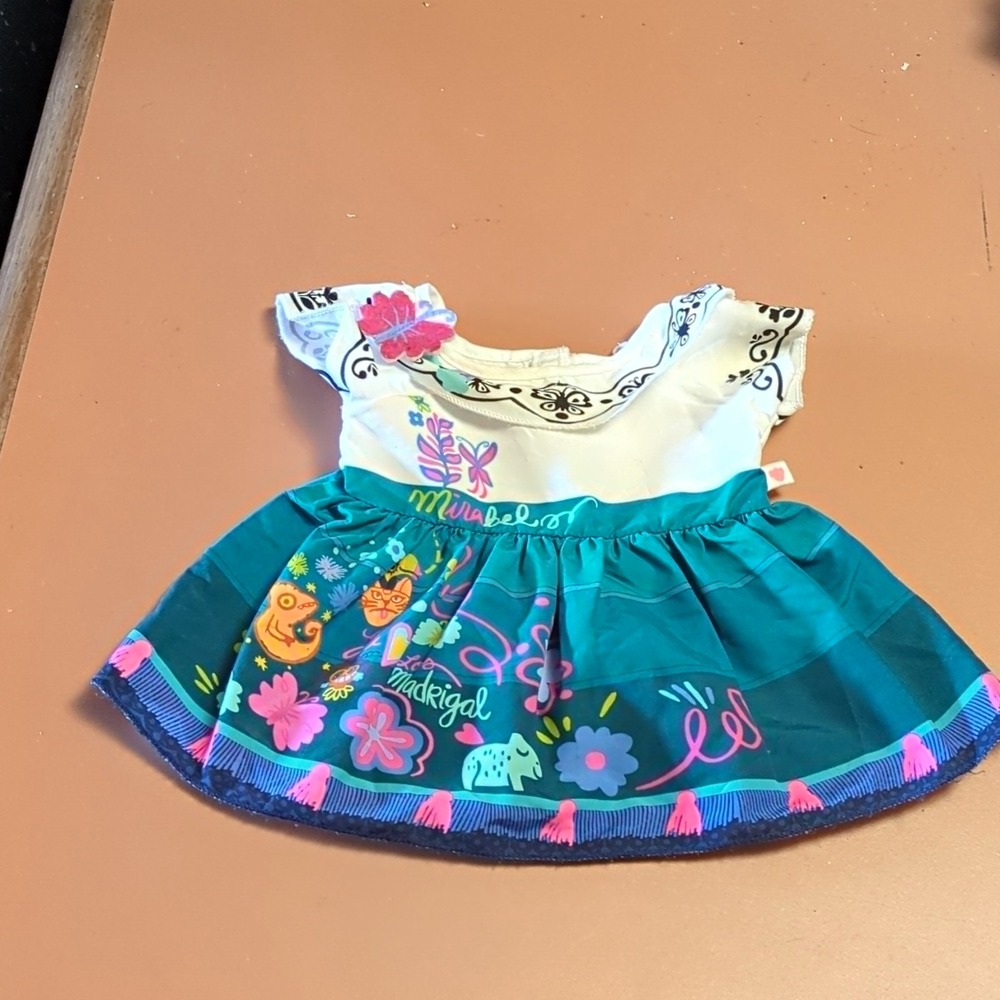 Build-A-Bear Workshop Disney Mirabel Madrigal Multicolor Cloth Bear Dress